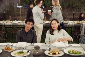 Moe Satt & Chloe Chu. VIP Dinner at Abdelmonem Alserkal’s Home Garden. FIELD MEETING Take 6: Thinking Collections (25–26 January 2019). In Collaboration with Alserkal Avenue, Dubai. Courtesy Asia Contemporary Art Week (ACAW).